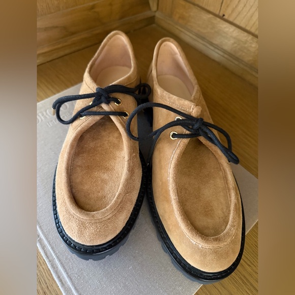 J CREW 7.5 Lace-up oxford shoes in suede Cm729 - Picture 4 of 6